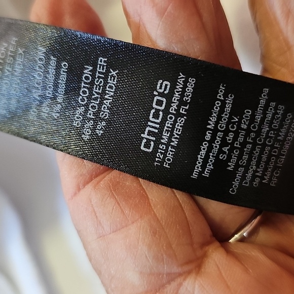 White Straight-Leg Pants By Chicos So Slimming. Large 14. Nice. - Picture 8 of 8